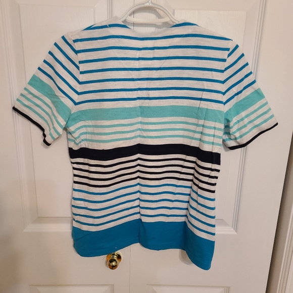 🌟4/$15 Allison Daley Striped T-Shirt Size Small Petite - Picture 4 of 5
